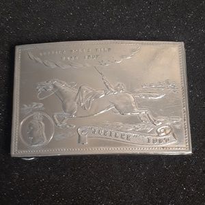 Wild Buffalo Bill belt buckle silver